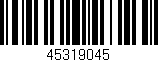 Código de barras (EAN, GTIN, SKU, ISBN): '45319045'