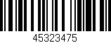 Código de barras (EAN, GTIN, SKU, ISBN): '45323475'