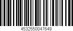 Código de barras (EAN, GTIN, SKU, ISBN): '4532550047649'