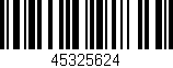 Código de barras (EAN, GTIN, SKU, ISBN): '45325624'