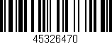 Código de barras (EAN, GTIN, SKU, ISBN): '45326470'