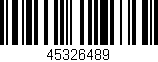 Código de barras (EAN, GTIN, SKU, ISBN): '45326489'