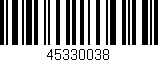 Código de barras (EAN, GTIN, SKU, ISBN): '45330038'