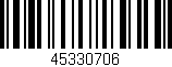 Código de barras (EAN, GTIN, SKU, ISBN): '45330706'