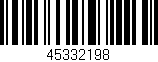 Código de barras (EAN, GTIN, SKU, ISBN): '45332198'