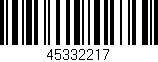 Código de barras (EAN, GTIN, SKU, ISBN): '45332217'