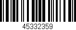 Código de barras (EAN, GTIN, SKU, ISBN): '45332359'