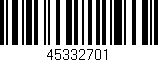 Código de barras (EAN, GTIN, SKU, ISBN): '45332701'