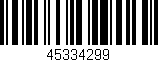 Código de barras (EAN, GTIN, SKU, ISBN): '45334299'