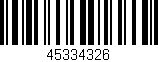 Código de barras (EAN, GTIN, SKU, ISBN): '45334326'