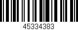 Código de barras (EAN, GTIN, SKU, ISBN): '45334383'