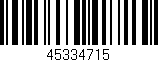 Código de barras (EAN, GTIN, SKU, ISBN): '45334715'