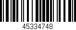 Código de barras (EAN, GTIN, SKU, ISBN): '45334748'