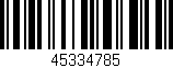 Código de barras (EAN, GTIN, SKU, ISBN): '45334785'