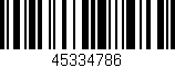 Código de barras (EAN, GTIN, SKU, ISBN): '45334786'
