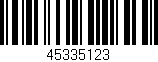 Código de barras (EAN, GTIN, SKU, ISBN): '45335123'