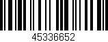 Código de barras (EAN, GTIN, SKU, ISBN): '45336652'
