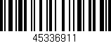 Código de barras (EAN, GTIN, SKU, ISBN): '45336911'