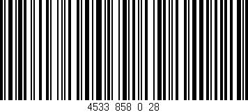 Código de barras (EAN, GTIN, SKU, ISBN): '4533_858_0_28'