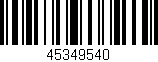 Código de barras (EAN, GTIN, SKU, ISBN): '45349540'