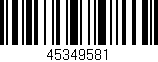 Código de barras (EAN, GTIN, SKU, ISBN): '45349581'