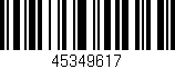 Código de barras (EAN, GTIN, SKU, ISBN): '45349617'