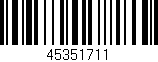 Código de barras (EAN, GTIN, SKU, ISBN): '45351711'