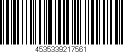 Código de barras (EAN, GTIN, SKU, ISBN): '4535339217561'