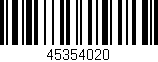 Código de barras (EAN, GTIN, SKU, ISBN): '45354020'