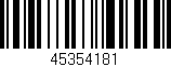 Código de barras (EAN, GTIN, SKU, ISBN): '45354181'