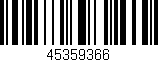 Código de barras (EAN, GTIN, SKU, ISBN): '45359366'