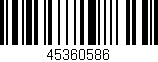 Código de barras (EAN, GTIN, SKU, ISBN): '45360586'