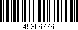 Código de barras (EAN, GTIN, SKU, ISBN): '45366776'