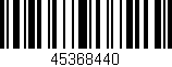 Código de barras (EAN, GTIN, SKU, ISBN): '45368440'