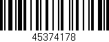 Código de barras (EAN, GTIN, SKU, ISBN): '45374178'