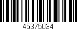 Código de barras (EAN, GTIN, SKU, ISBN): '45375034'