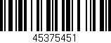 Código de barras (EAN, GTIN, SKU, ISBN): '45375451'