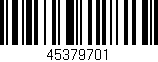 Código de barras (EAN, GTIN, SKU, ISBN): '45379701'