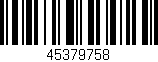 Código de barras (EAN, GTIN, SKU, ISBN): '45379758'