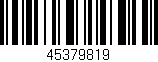 Código de barras (EAN, GTIN, SKU, ISBN): '45379819'