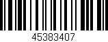 Código de barras (EAN, GTIN, SKU, ISBN): '45383407'