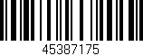 Código de barras (EAN, GTIN, SKU, ISBN): '45387175'