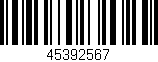 Código de barras (EAN, GTIN, SKU, ISBN): '45392567'