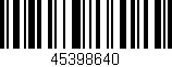 Código de barras (EAN, GTIN, SKU, ISBN): '45398640'