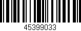 Código de barras (EAN, GTIN, SKU, ISBN): '45399033'
