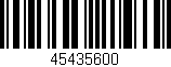 Código de barras (EAN, GTIN, SKU, ISBN): '45435600'