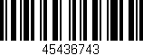 Código de barras (EAN, GTIN, SKU, ISBN): '45436743'