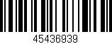 Código de barras (EAN, GTIN, SKU, ISBN): '45436939'
