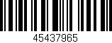 Código de barras (EAN, GTIN, SKU, ISBN): '45437965'