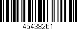 Código de barras (EAN, GTIN, SKU, ISBN): '45438261'